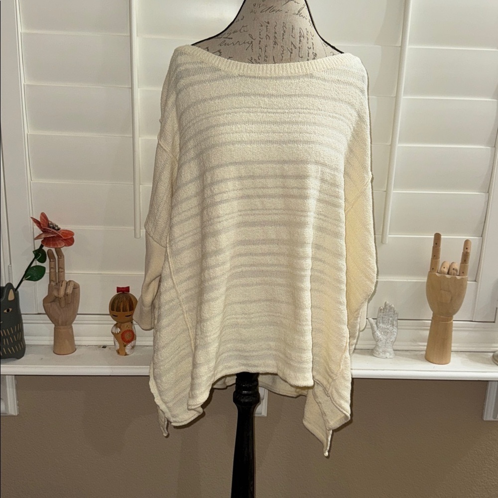 Pilcro Oversized Tunic Sweater Cream